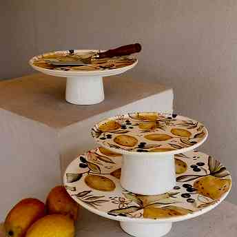 Limoncello Ayaklı Servis Tabağı 26 cm 